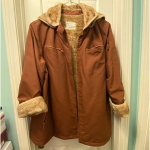 EUC Vintage London Fog Fur Lined hooded Coat